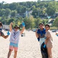 Smiles for cleaning the beach!